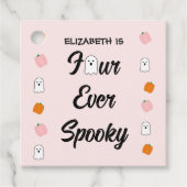 Spooky 4. Geburtstag Geschenkanhänger (Vorderseite)