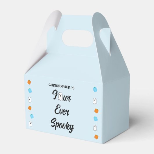 Spooky 4. Geburtstag Geschenkschachtel (Vorderseite)