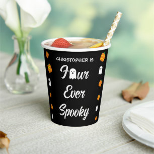 Spooky 4. Geburtstag Pappbecher