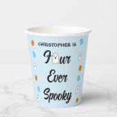 Spooky 4. Geburtstag Pappbecher (Vorderseite)