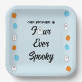 Spooky 4. Geburtstag Pappteller (Vorderseite)