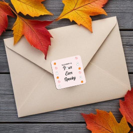 Spooky 4. Geburtstag Quadratischer Aufkleber