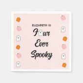 Spooky 4. Geburtstag Serviette (Vorderseite)