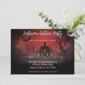 Spooky Abend Spuk House Party Einladung (Stehend Vorderseite)