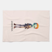 Spooky, aber Niedlich Zombie Kid - Adorable Macabr Geschirrtuch (Horizontal)