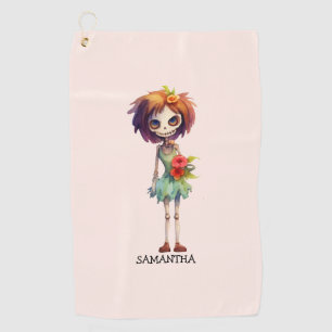 Spooky, aber Niedlich Zombie Kid - Adorable Macabr Golfhandtuch