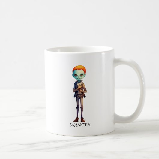 Spooky, aber Niedlich Zombie Kid - Adorable Macabr Kaffeetasse (Rechts)