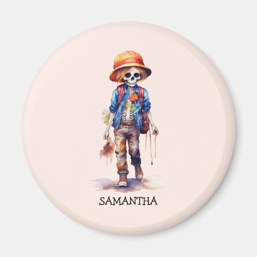 Spooky, aber Niedlich Zombie Kid - Adorable Macabr Magnet (Vorne)