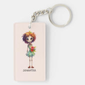 Spooky, aber Niedlich Zombie Kid - Adorable Macabr Schlüsselanhänger (Rückseite)