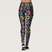 Spooky Abstract Colorful Monster Eyeball Halloween Leggings (Rückseite)