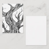 Spooky Abstract Tree Pen Drawing Art Mitteilungskarte (Vorne/Hinten)