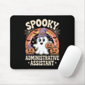 Spooky Administrative Istant Ghost Pumpkin Hallowe Mousepad (Mit Mouse)