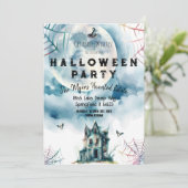 Spooky Adult Halloween-Party bereit Hexen Einladung (Stehend Vorderseite)