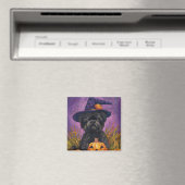 Spooky Affenpinscher Halloween Hexe und Pumpkin Magnet (In Situ (Geschirrspüler))