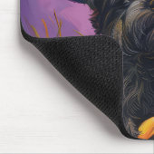Spooky Affenpinscher Halloween Hexe und Pumpkin Mousepad (Ecke)