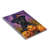 Spooky Affenpinscher Halloween Hexe und Pumpkin Notizblock (Rechte Seite)