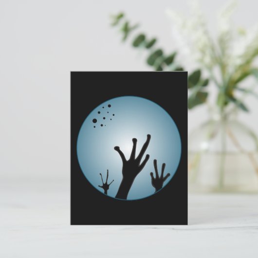 Spooky Alien Science Fiction Hände Postkarte (Stehend Vorderseite)