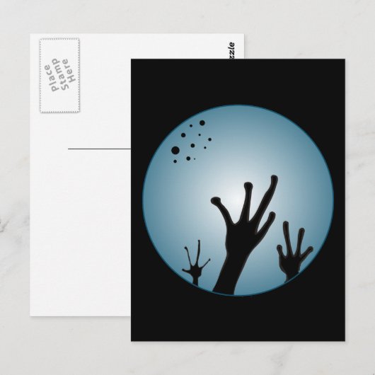 Spooky Alien Science Fiction Hände Postkarte (Vorne/Hinten)