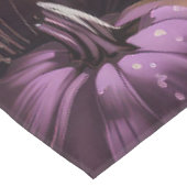 Spooky American Eskimo Halloween Hexe und Pumpkin Tischdecke (Schrägansicht)