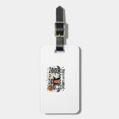 Spooky and Feral Funny Halloween Raccoon Gepäckanhänger (Vorderseite vertikal)