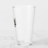 Spooky and Feral Funny Halloween Raccoon Glas (Links)