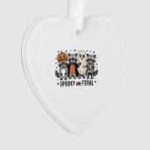 Spooky and Feral Funny Halloween Raccoon Ornament (Vorderseite)