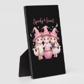 Spooky and Sweet Cute Witch Cat Oversized T-Shirt Fotoplatte (Seite)