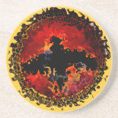 Spooky Animal Art Bat Sandstein Untersetzer (Vorne)