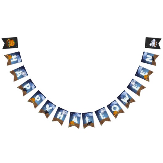 Spooky Animals glückliches Halloween-Zeichen Wimpelkette (Alle)