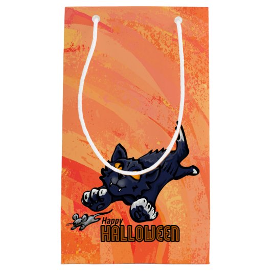 Spooky Animals Katze und Maus Kleine Geschenktüte (Vorderseite)