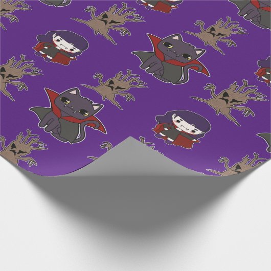 Spooky Anime Geschenkpapier (Ecke)