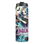 SPOOKY AQUARIUS BIRTHDAY ZODIAC HALLOWEEN THERMOSBECHER (Vorderseite)