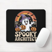 Spooky Architect Ghost Pumpkin Architecture Hallow Mousepad (Mit Mouse)