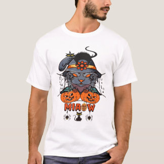 Spooky Atomic Hexenkatze Halloween-Shirt T-Shirt