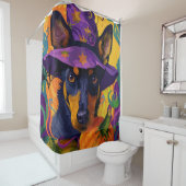 Spooky Australian Kelpie Halloween Pumpkin Duschvorhang (Beispiel)