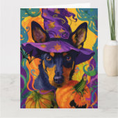 Spooky Australian Kelpie Halloween Pumpkin Karte (Vorderseite)