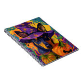 Spooky Australian Kelpie Halloween Pumpkin Notizblock (Rechte Seite)