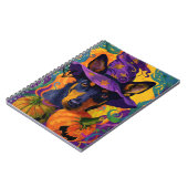 Spooky Australian Kelpie Halloween Pumpkin Notizblock (Linke Seite)