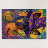 Spooky Australian Kelpie Halloween Pumpkin Puzzle (Horizontal)