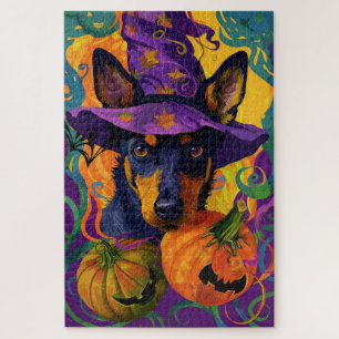 Spooky Australian Kelpie Halloween Pumpkin Puzzle