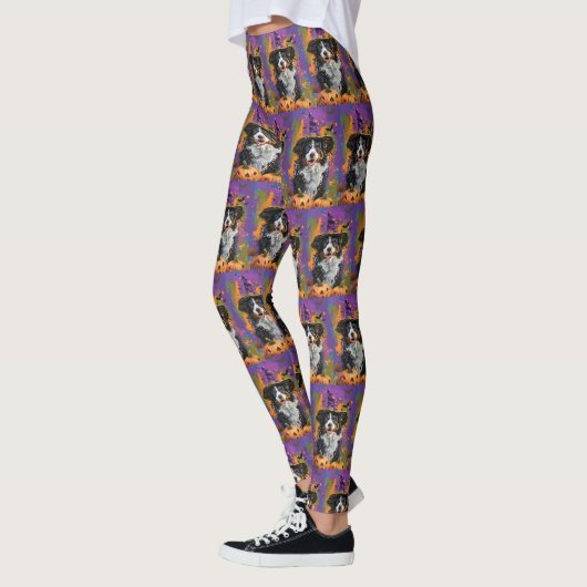 Spooky Australian Shepherd Halloween Hexenkürbis Leggings (Links)
