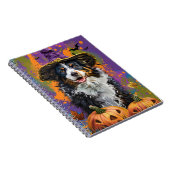 Spooky Australian Shepherd Halloween Hexenkürbis Notizblock (Rechte Seite)