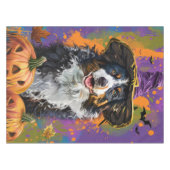 Spooky Australian Shepherd Halloween Hexenkürbis Tischdecke (Vorderseite (Horizontal))