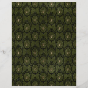 Spooky Autumn Gothbook Scrapbook Paper Sheet