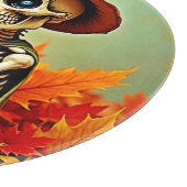 Spooky Autumn Skeleton's Coffee Break Design Schneidebrett (Ecke)