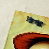 Spooky Autumn Skeleton's Coffee Break Design Strandtuch (Beispiel)