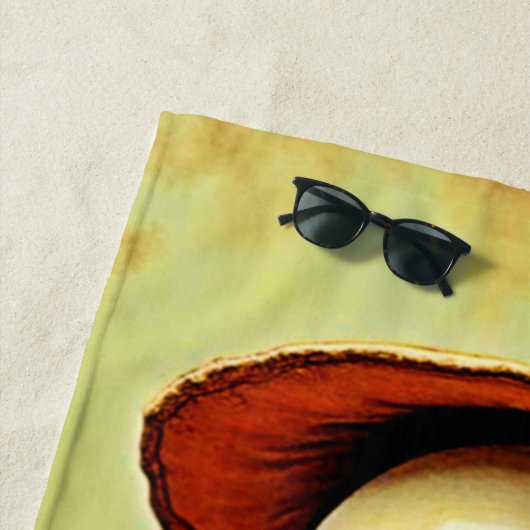 Spooky Autumn Skeleton's Coffee Break Design Strandtuch (Beispiel)