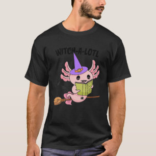 Spooky Axolotl Halloween , Hexe-A-Lotl Niedlicher T-Shirt