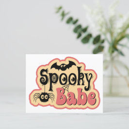 Spooky babe feiertagspostkarte