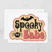 Spooky babe feiertagspostkarte (Vorne/Hinten)